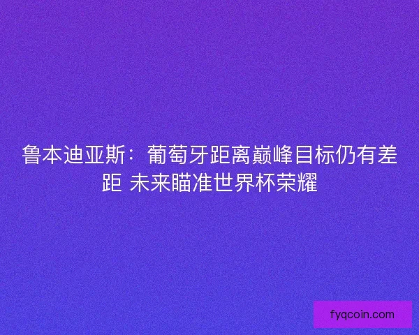 鲁本迪亚斯：葡萄牙距离巅峰目标仍有差距 未来瞄准世界杯荣耀